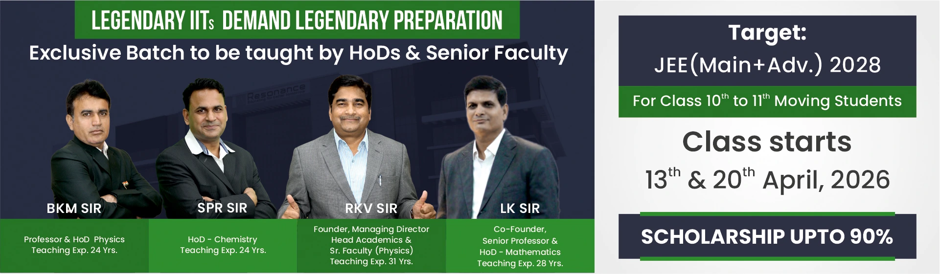 LEGENDS BATCH : Target JEE (Main+Adv.) 2028