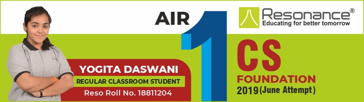 Resonance CS Foundation 2019 Result