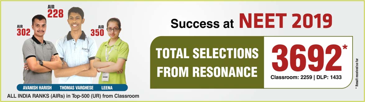 Resonance NEET 2019 Result