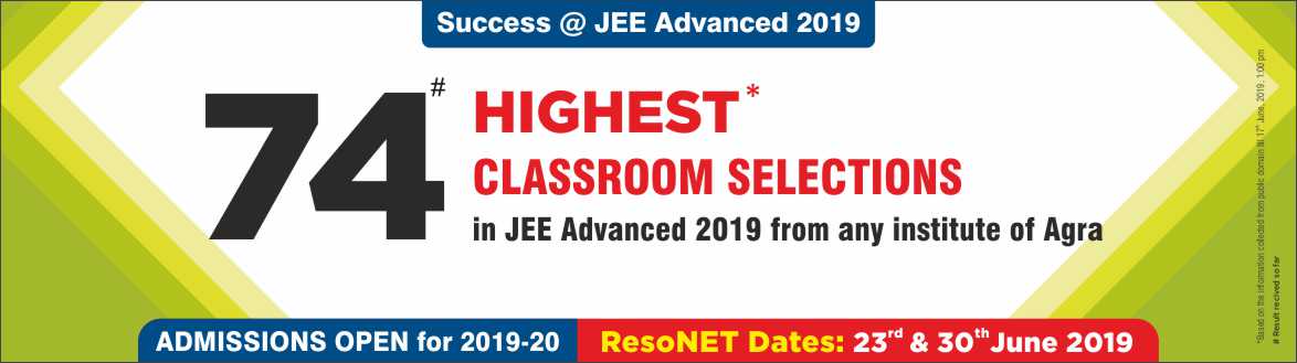 JEE Advanced 2019 - Resonance Agra Produced Excellent Result JEE Advanced 2019 - Resonance Agra Produced Excellent Result