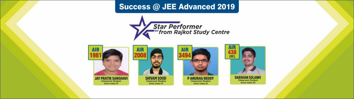 JEE Advanced 2019 - Resonance Rajkot & Jamnagar produced excellent Result JEE Advanced 2019 - Resonance Rajkot & Jamnagar produced excellent Result